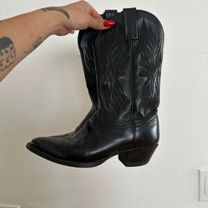 Black Western Leather Boots